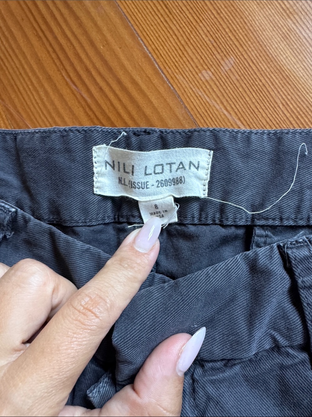 Nili Lotan Charcoal Gray Tailored Trousers - Picture 2 of 4